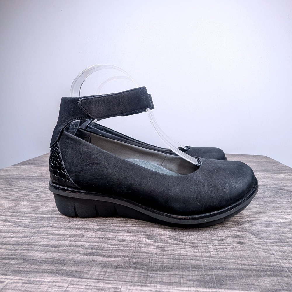 Dansko Black Mary Jane Flats with Ankle Strap - Picture 2 of 7